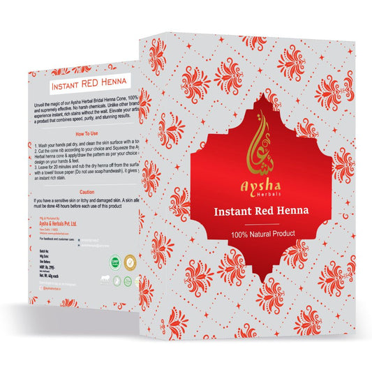 Instant Red Henna Cone 6pcs Box