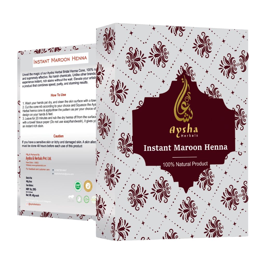 Instant Maroon Henna 6pcs Box
