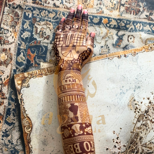 Baby Shower Mehndi Stencil AHBS01