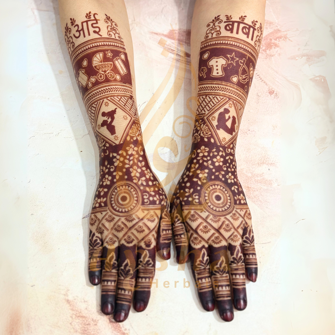 Baby Shower Mehndi Stencil AHBS03