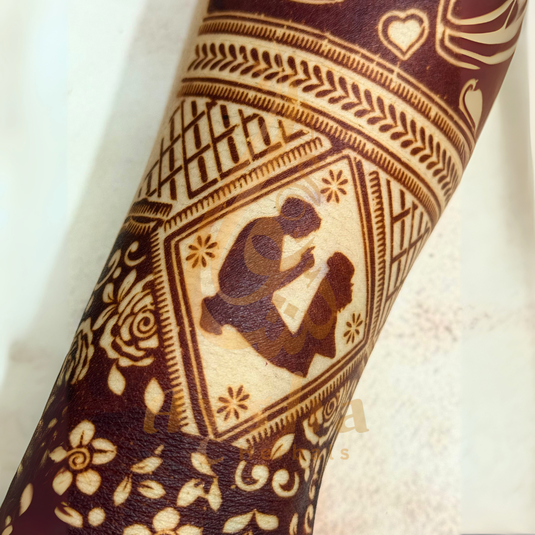 Baby Shower Mehndi Stencil AHBS03