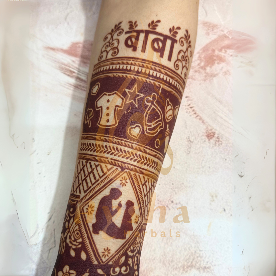 Baby Shower Mehndi Stencil AHBS03
