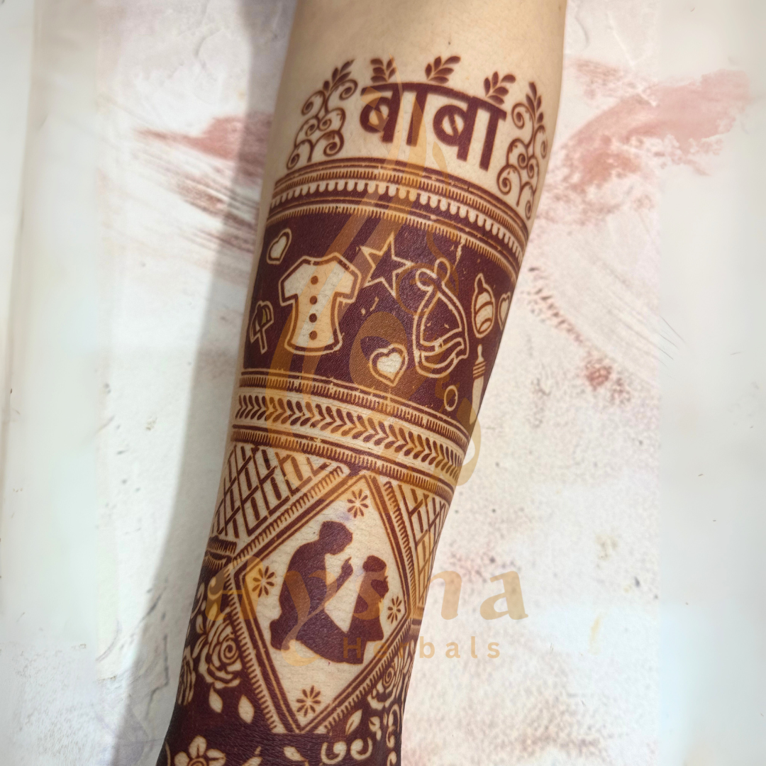 Baby Shower Mehndi Stencil AHBS03