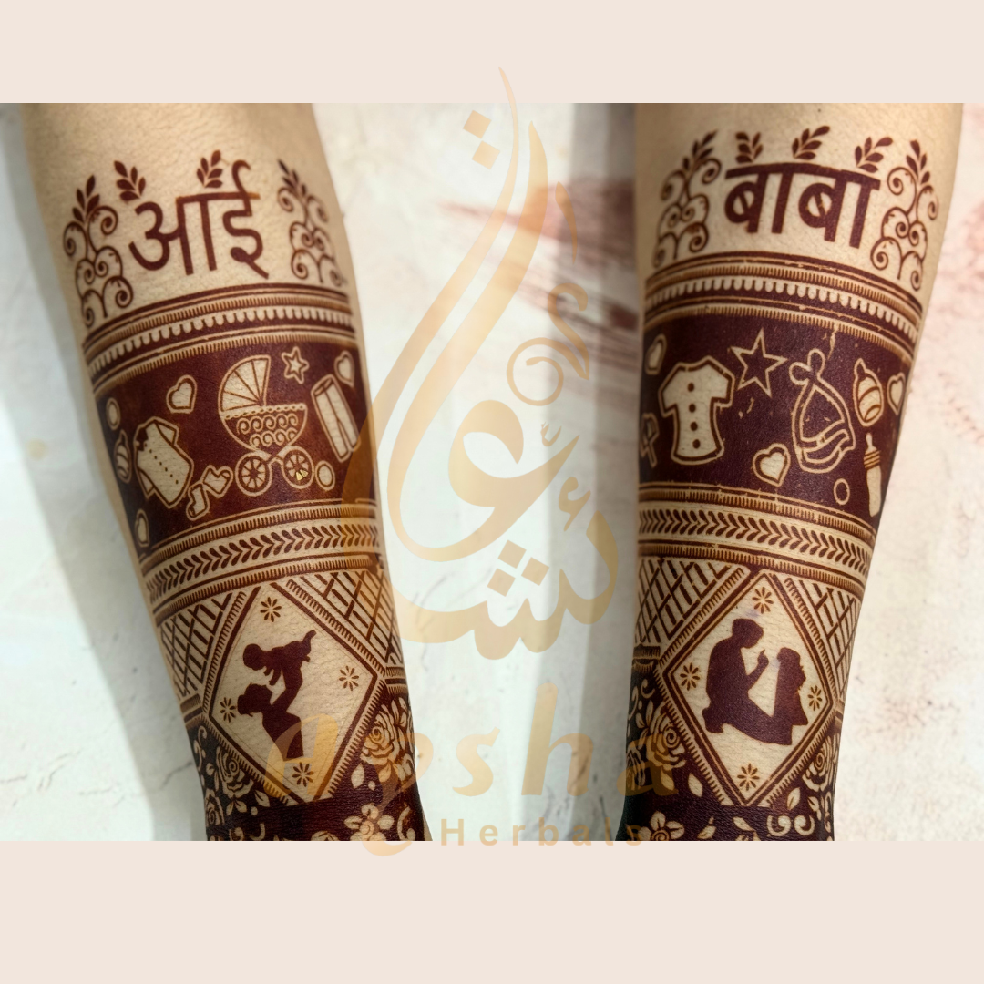 Baby Shower Mehndi Stencil AHBS03
