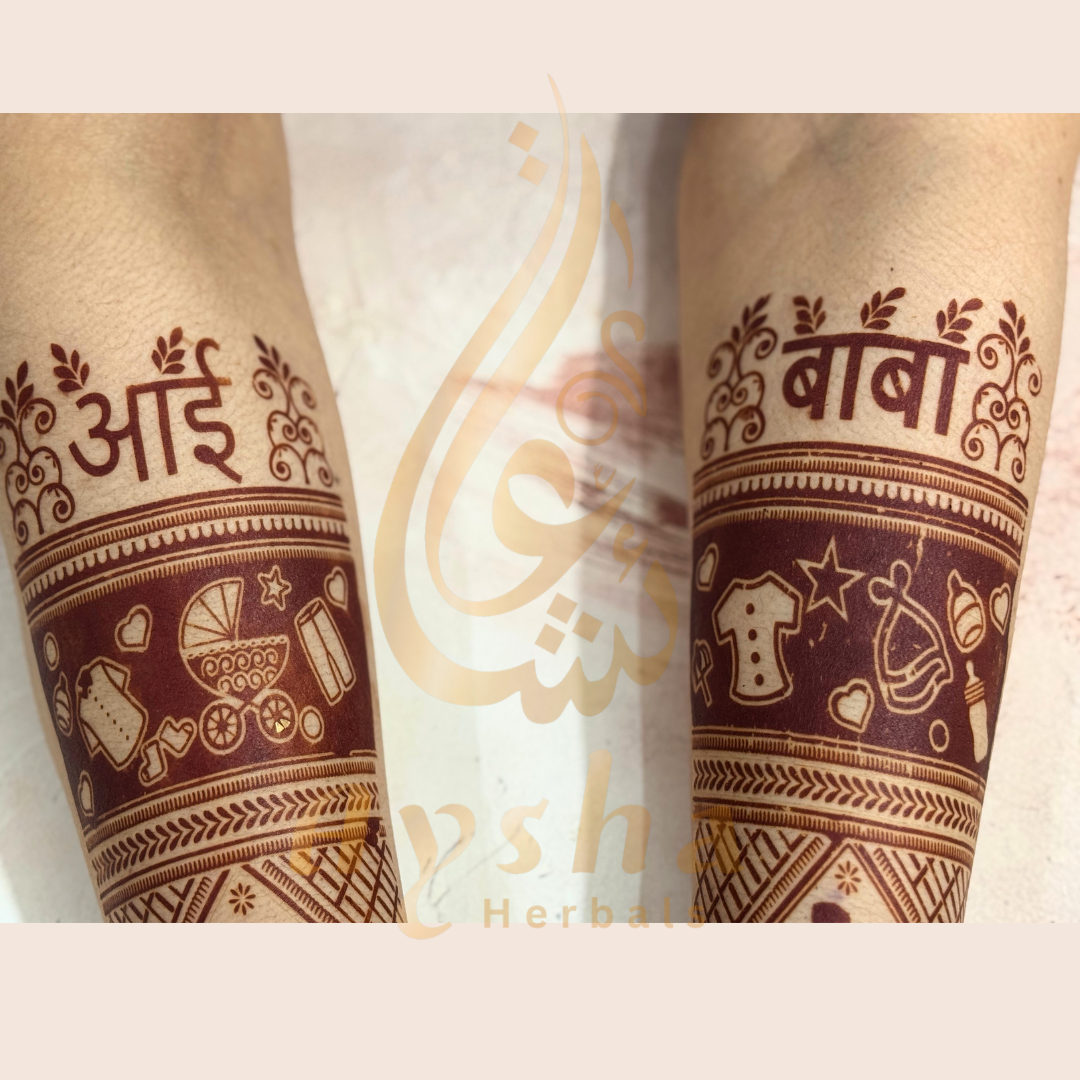 Baby Shower Mehndi Stencil AHBS03