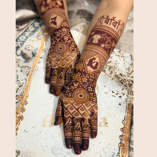 Baby Shower Mehndi Stencil AHBS03