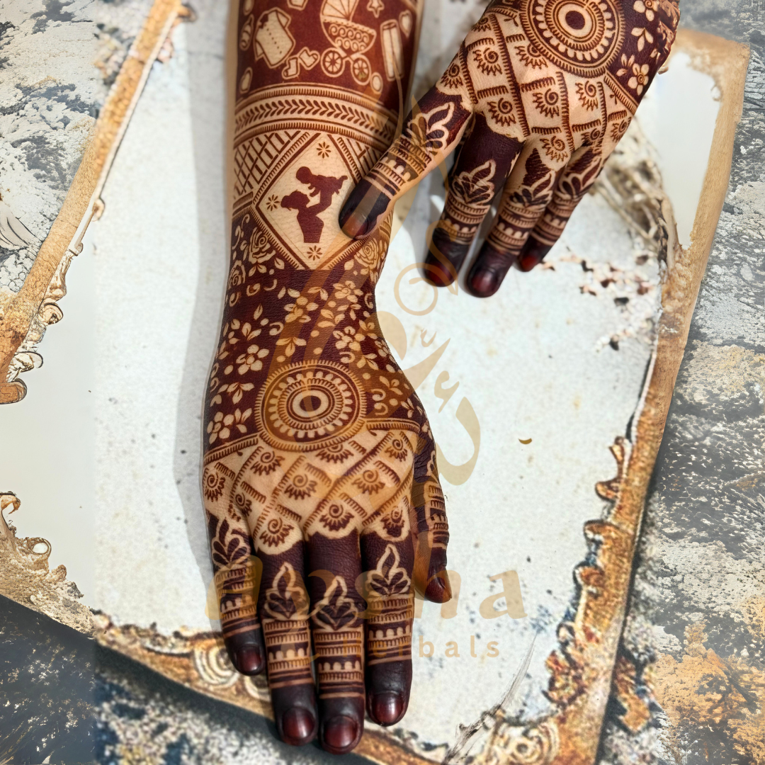 Baby Shower Mehndi Stencil AHBS03