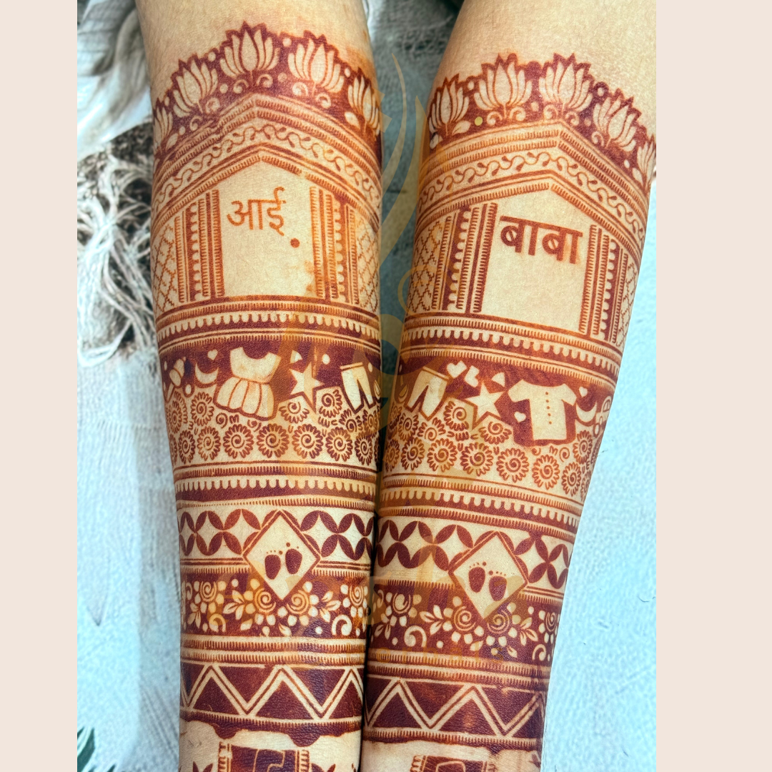 Baby Shower Mehndi Stencil AHBS04