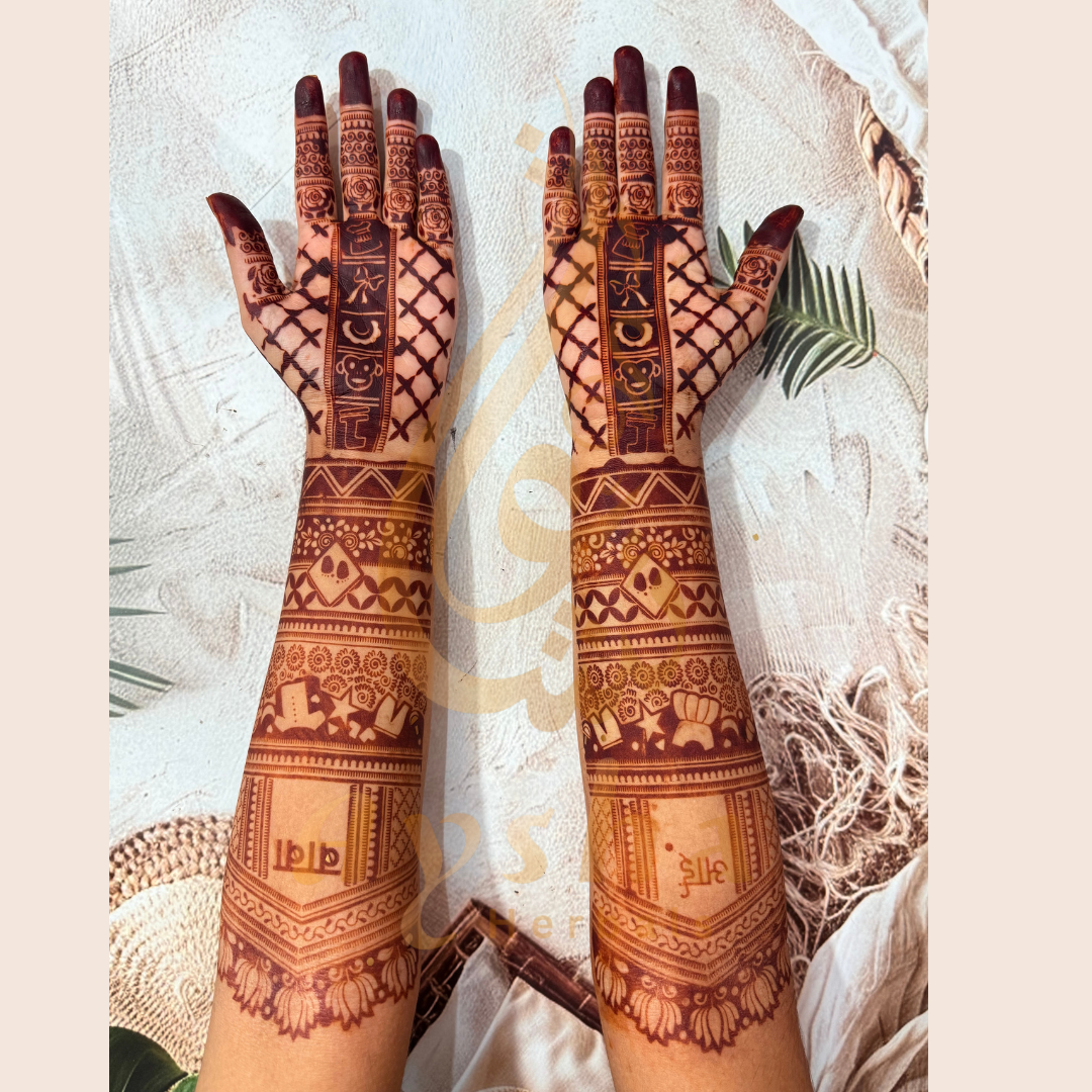 Baby Shower Mehndi Stencil AHBS04