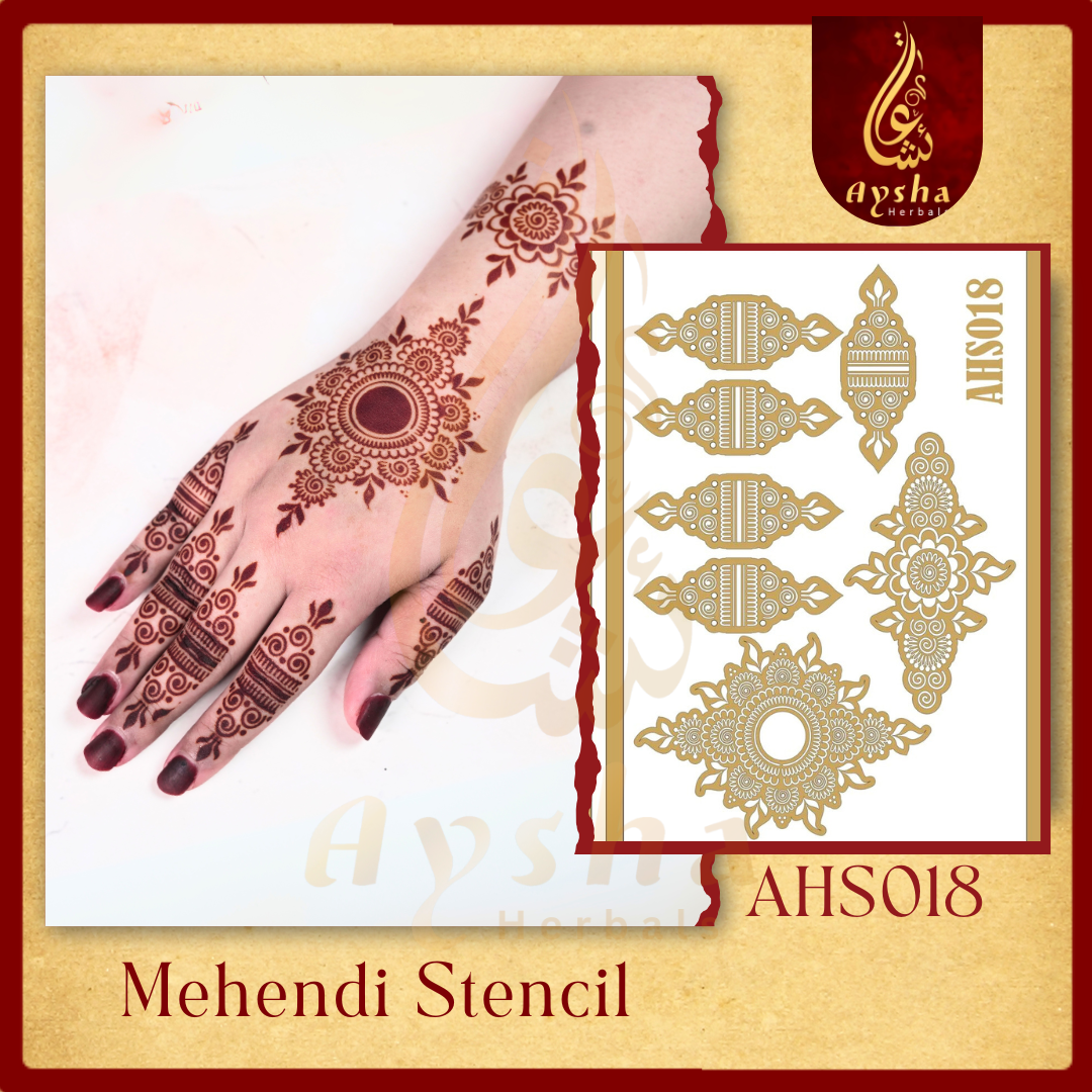 Mehendi Stencil AHSO18