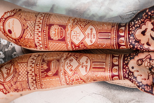 Karwachauth Mehendi Stencil AHKD02