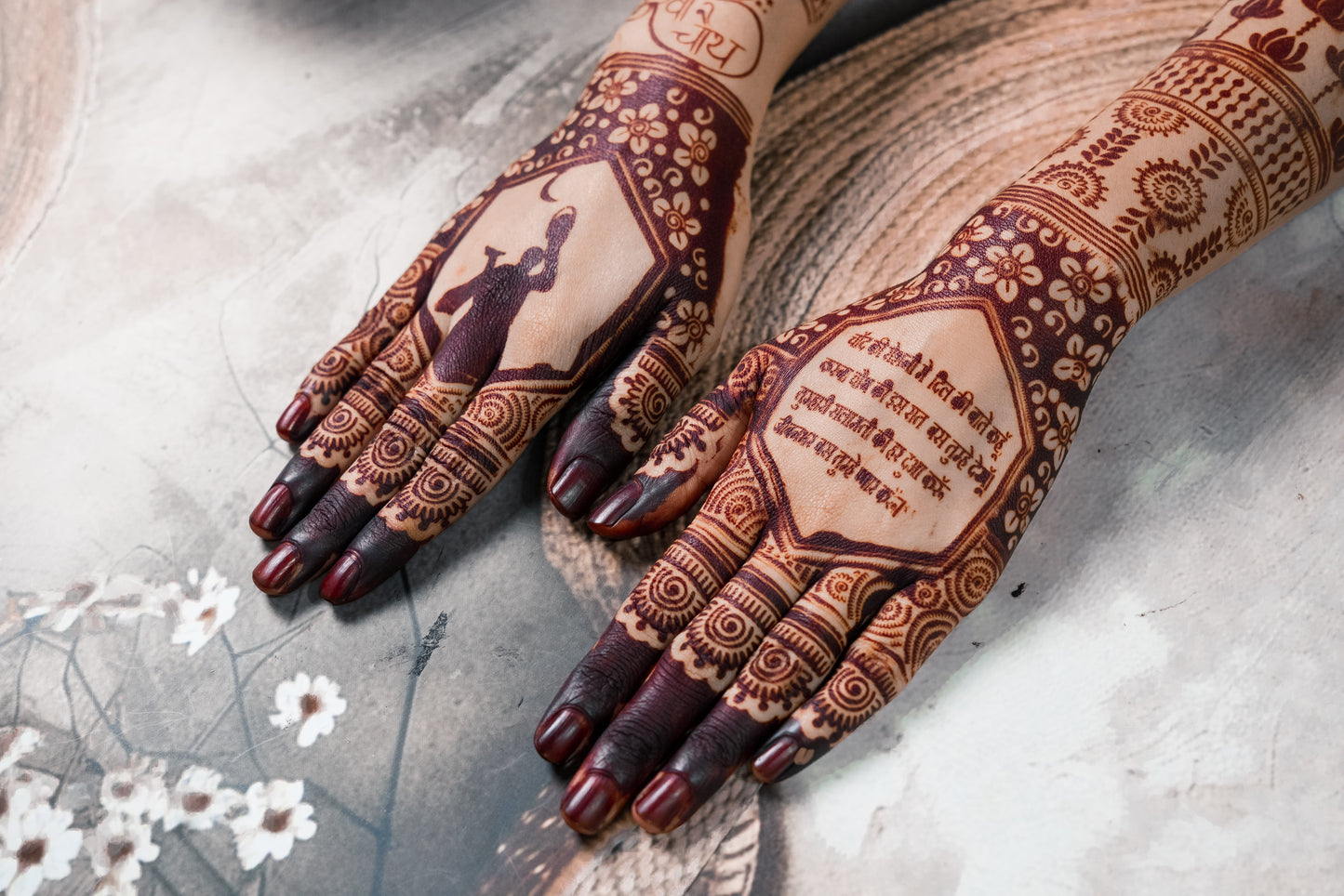Karwachauth Mehendi Stencil AHKD04