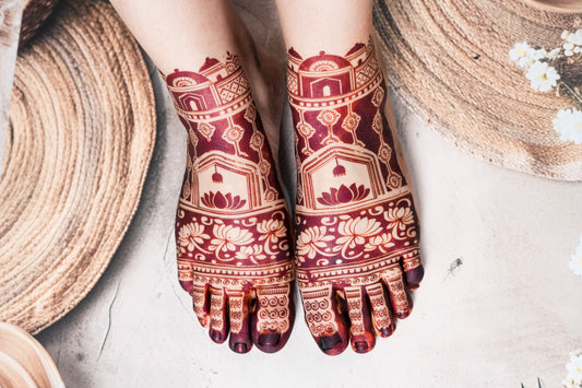 Foot Mehendi Stencil AHBF02