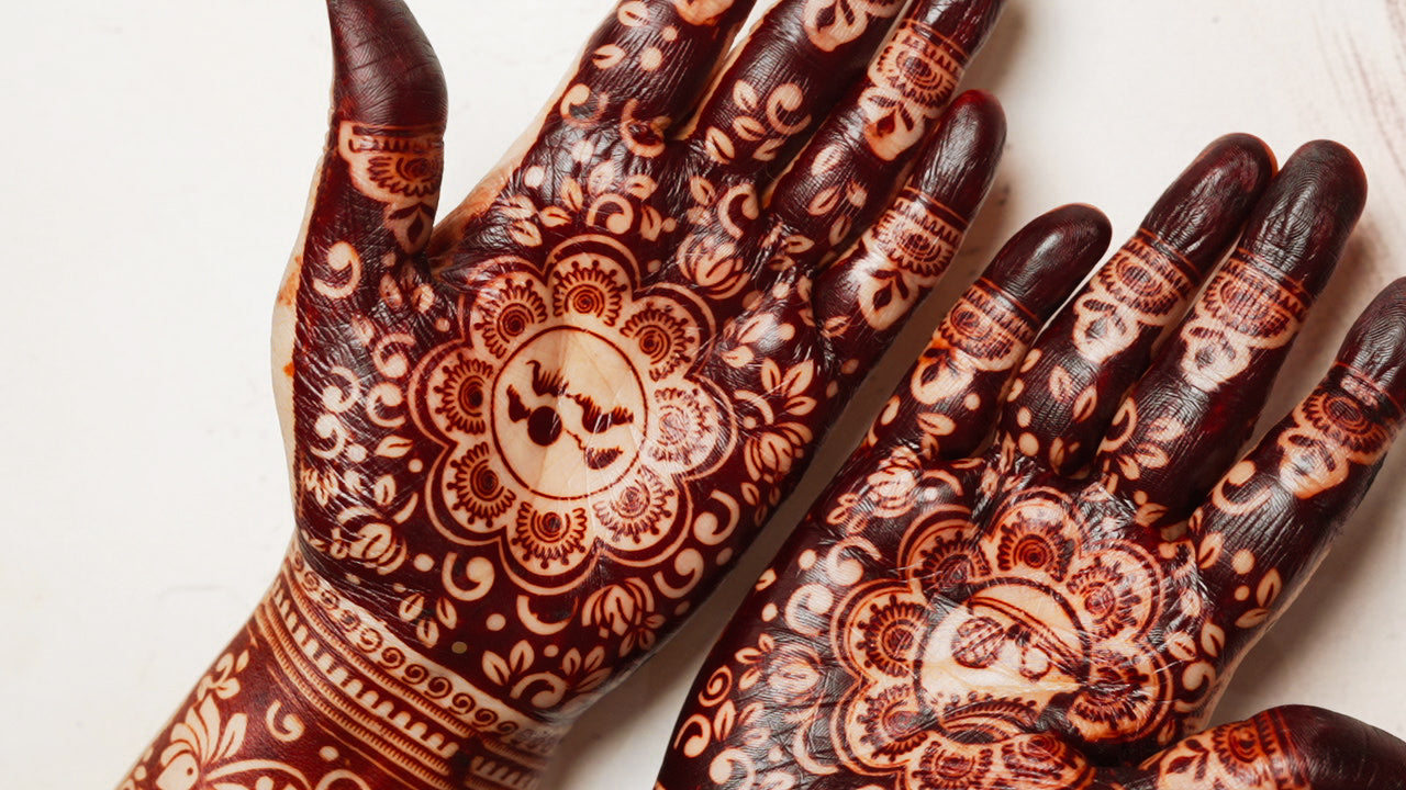 Karwachauth Mehendi Stencil AHKD01