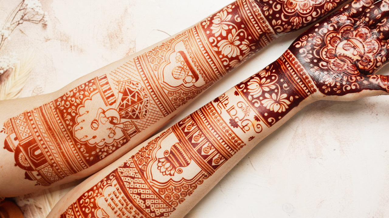 Karwachauth Mehendi Stencil AHKD01