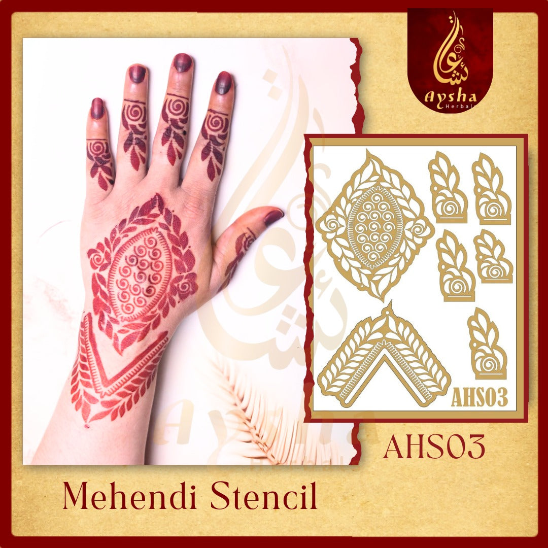 Mehendi Stencil AHSO3