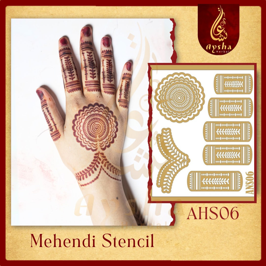 Mehendi Stencil AHSO6
