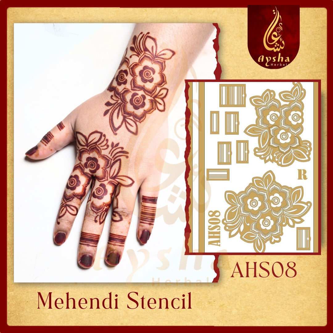 Mehendi Stencil AHSO8
