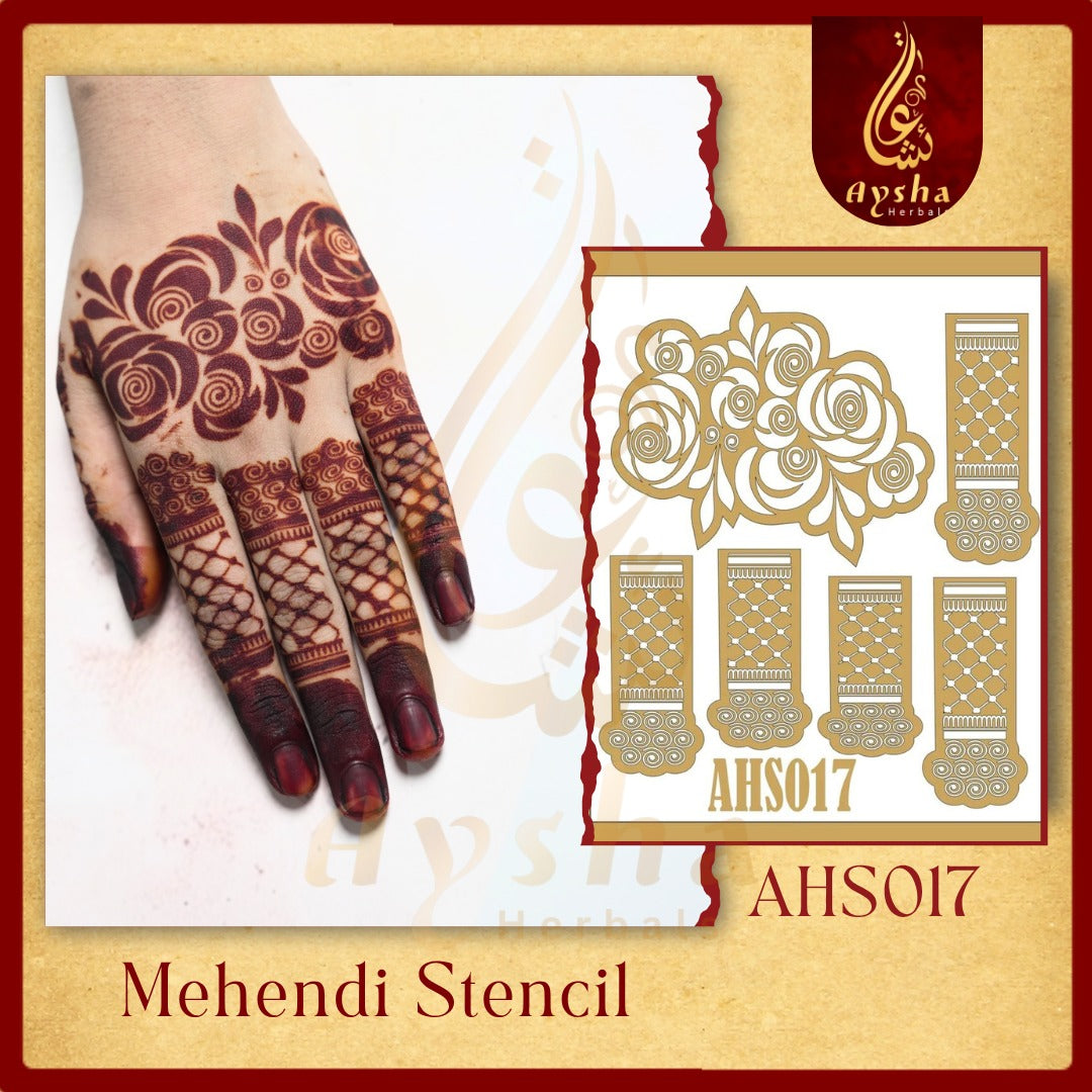 Mehendi Stencil AHSO17