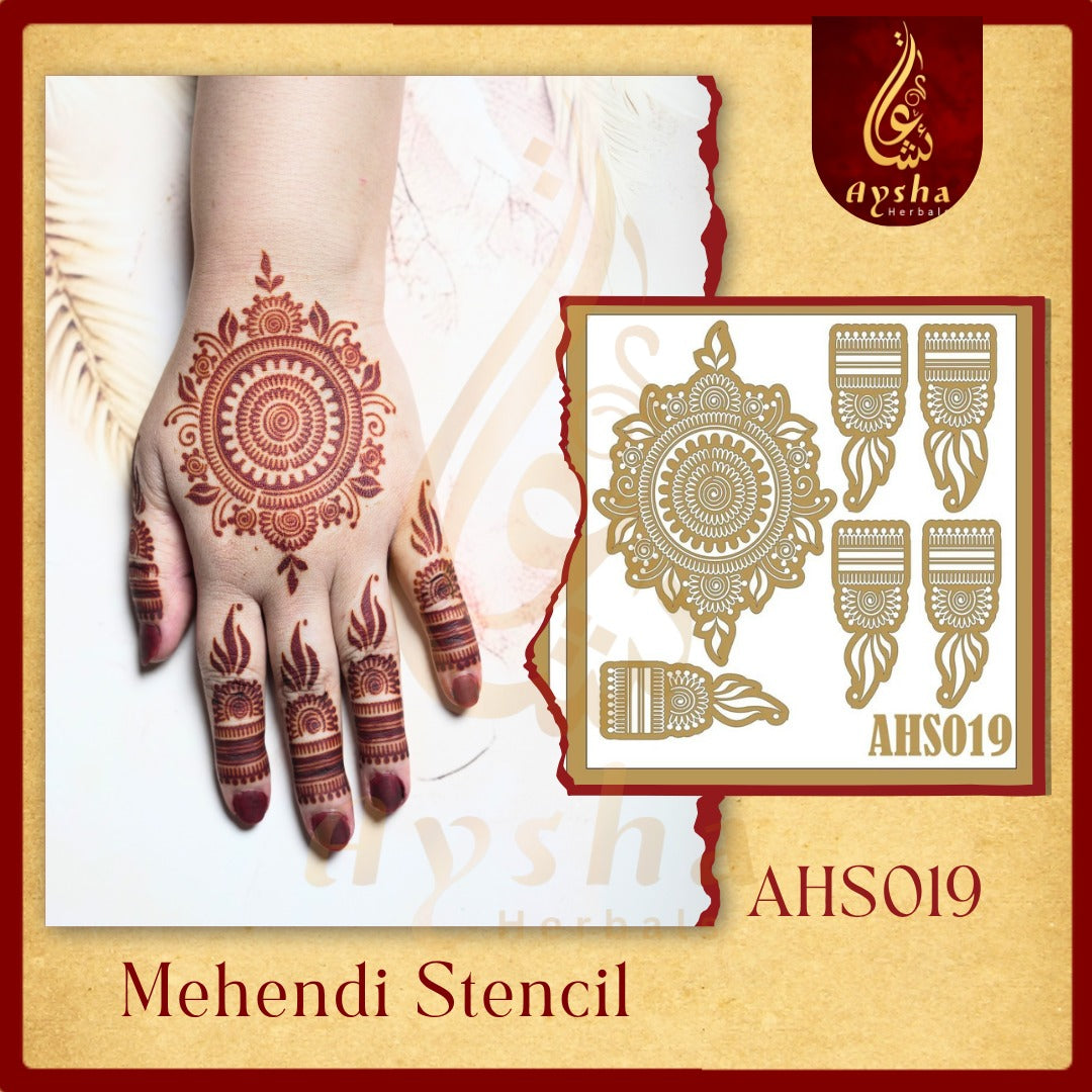 Mehendi Stencil AHSO19