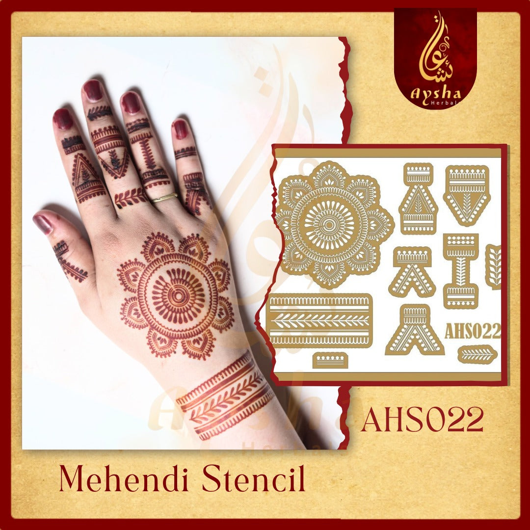Mehendi Stencil AHSO22