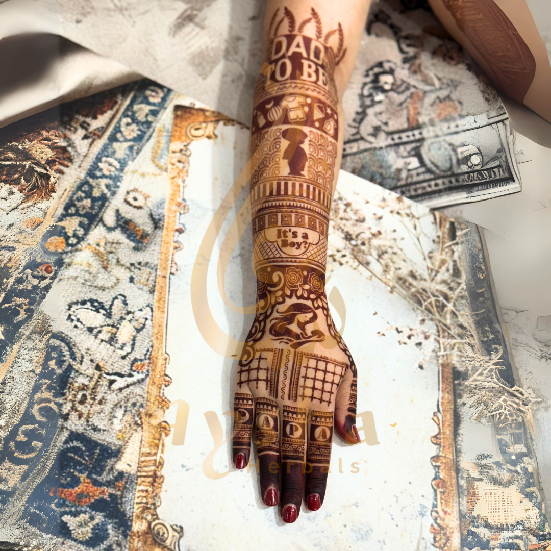 Baby Shower Mehndi Stencil AHBS01