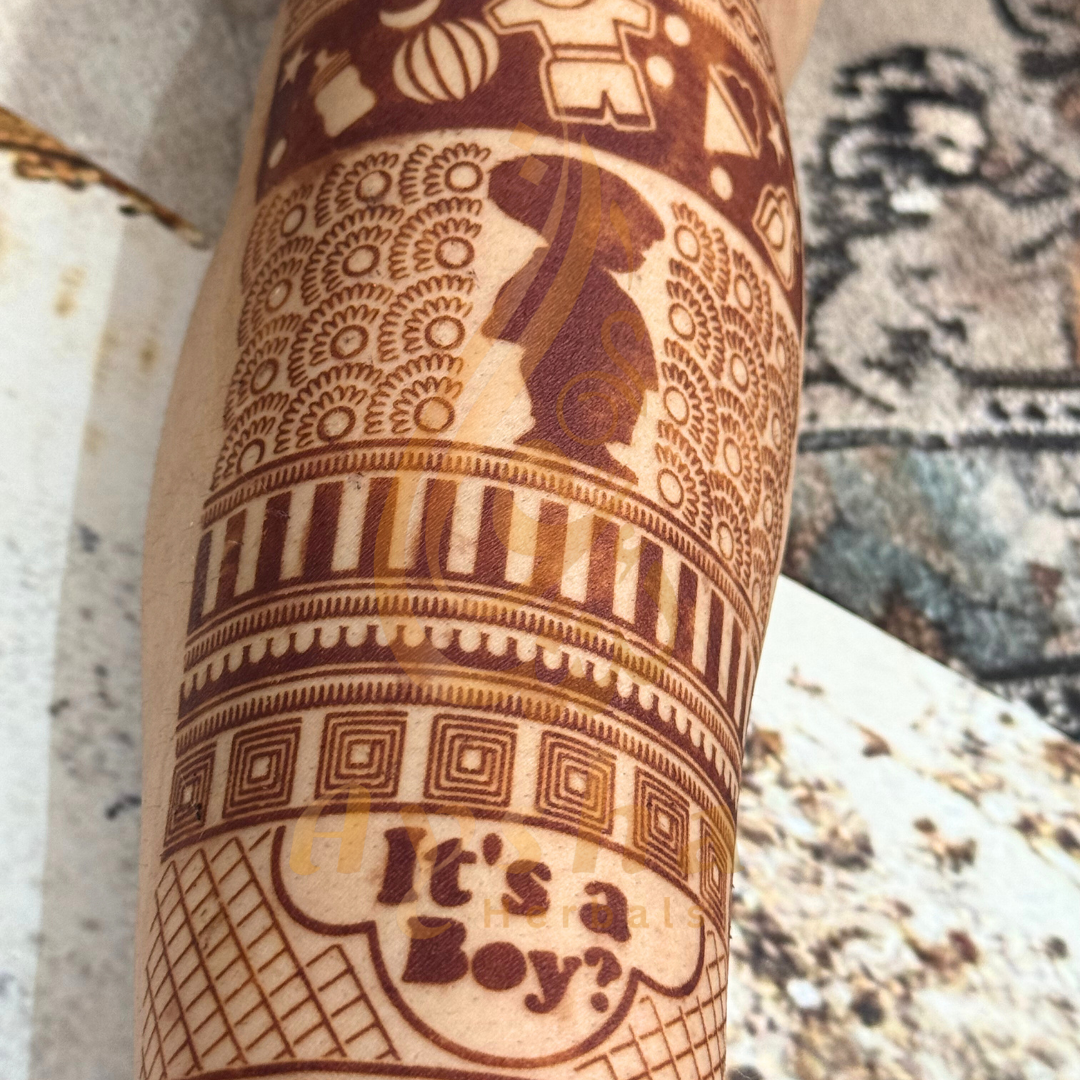 Baby Shower Mehndi Stencil AHBS01