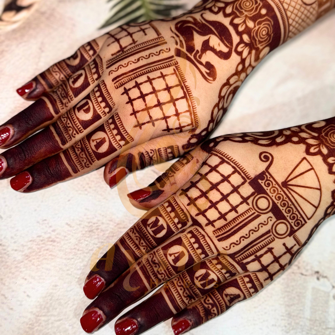 Baby Shower Mehndi Stencil AHBS01