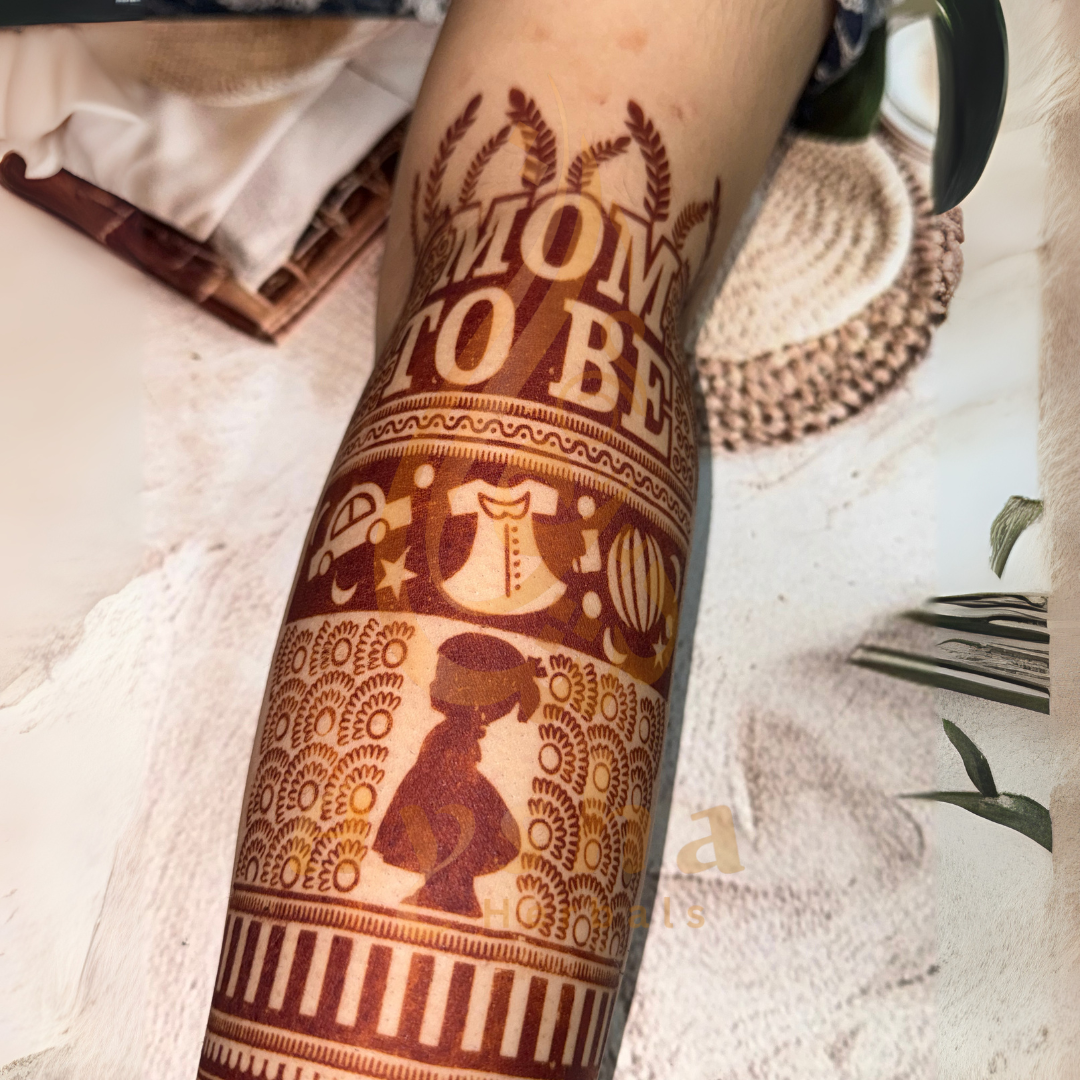 Baby Shower Mehndi Stencil AHBS01