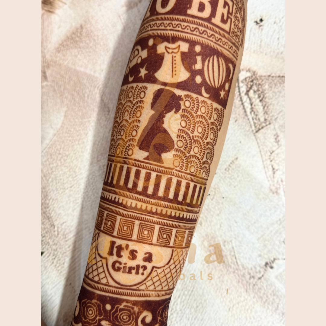 Baby Shower Mehndi Stencil AHBS01