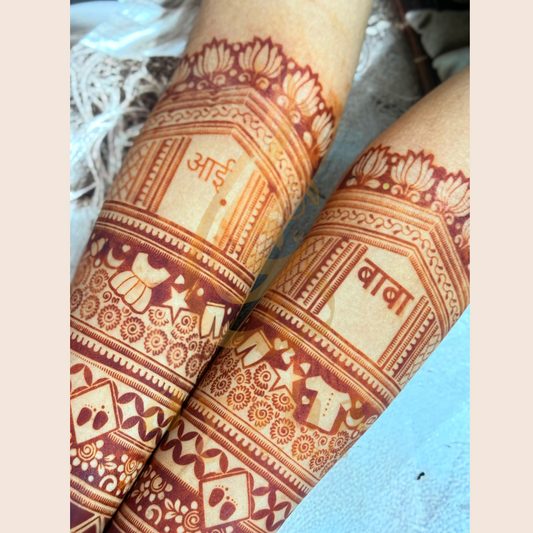 Baby Shower Mehndi Stencil AHBS04