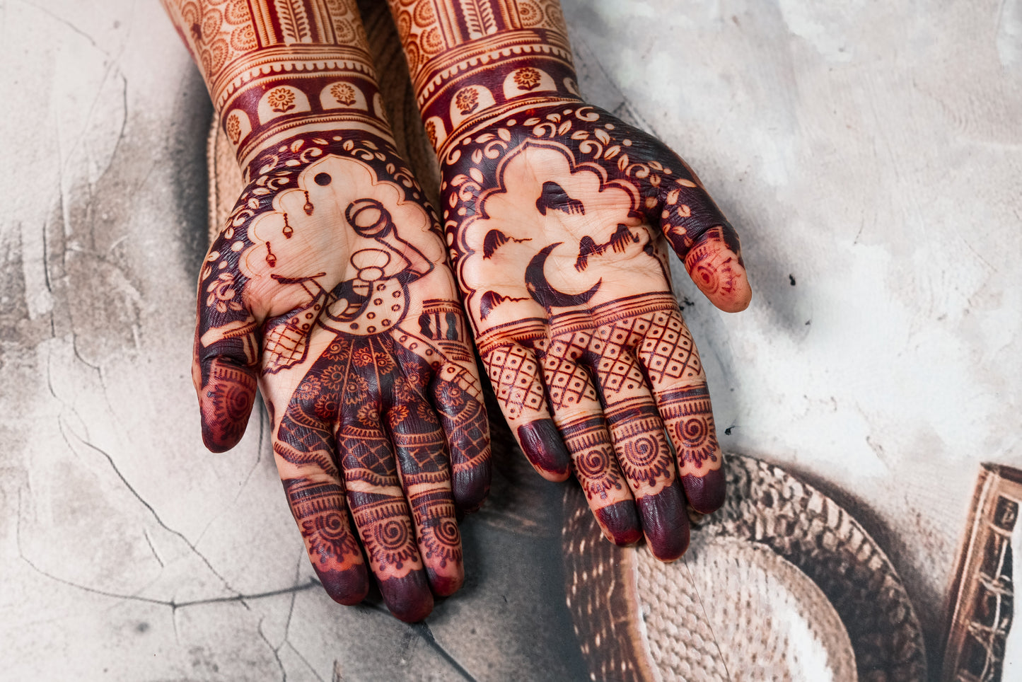 Karwachauth Mehendi Stencil AHKD02