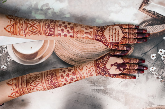 Karwachauth Mehendi Stencil AHKD04