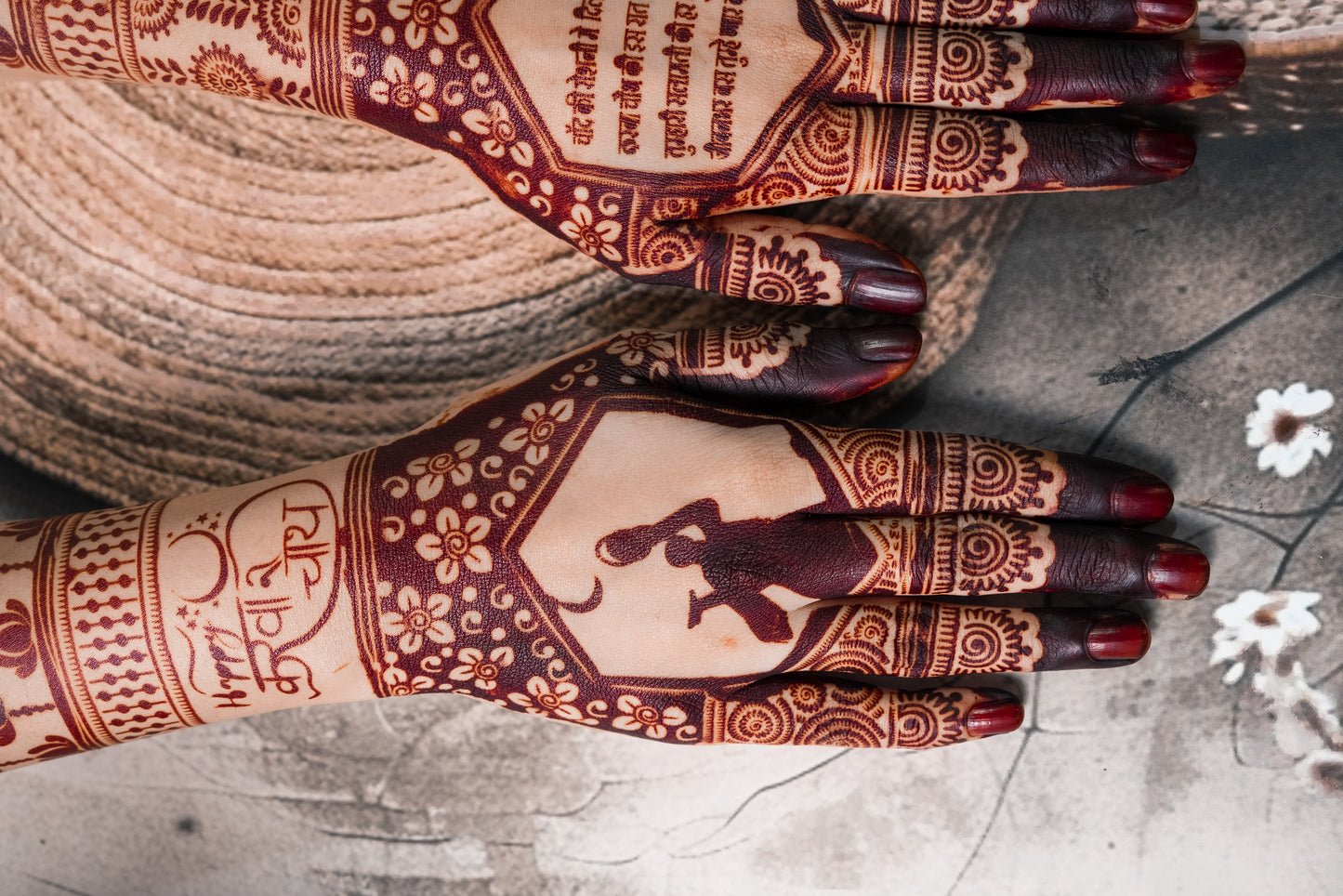 Karwachauth Mehendi Stencil AHKD04