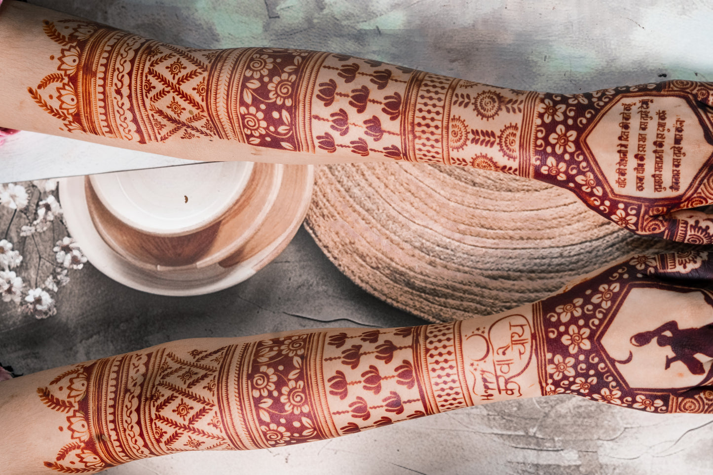Karwachauth Mehendi Stencil AHKD04