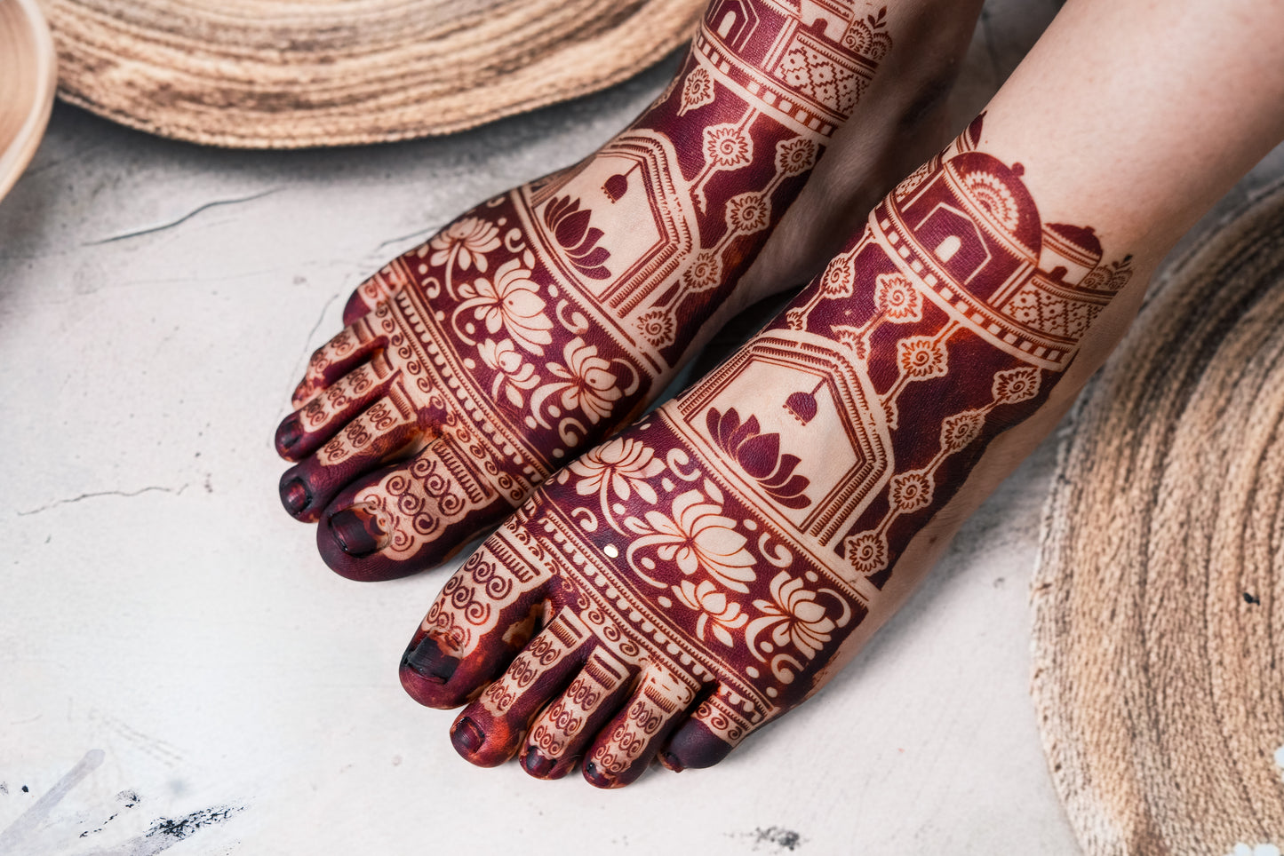Foot Mehendi Stencil AHBF02