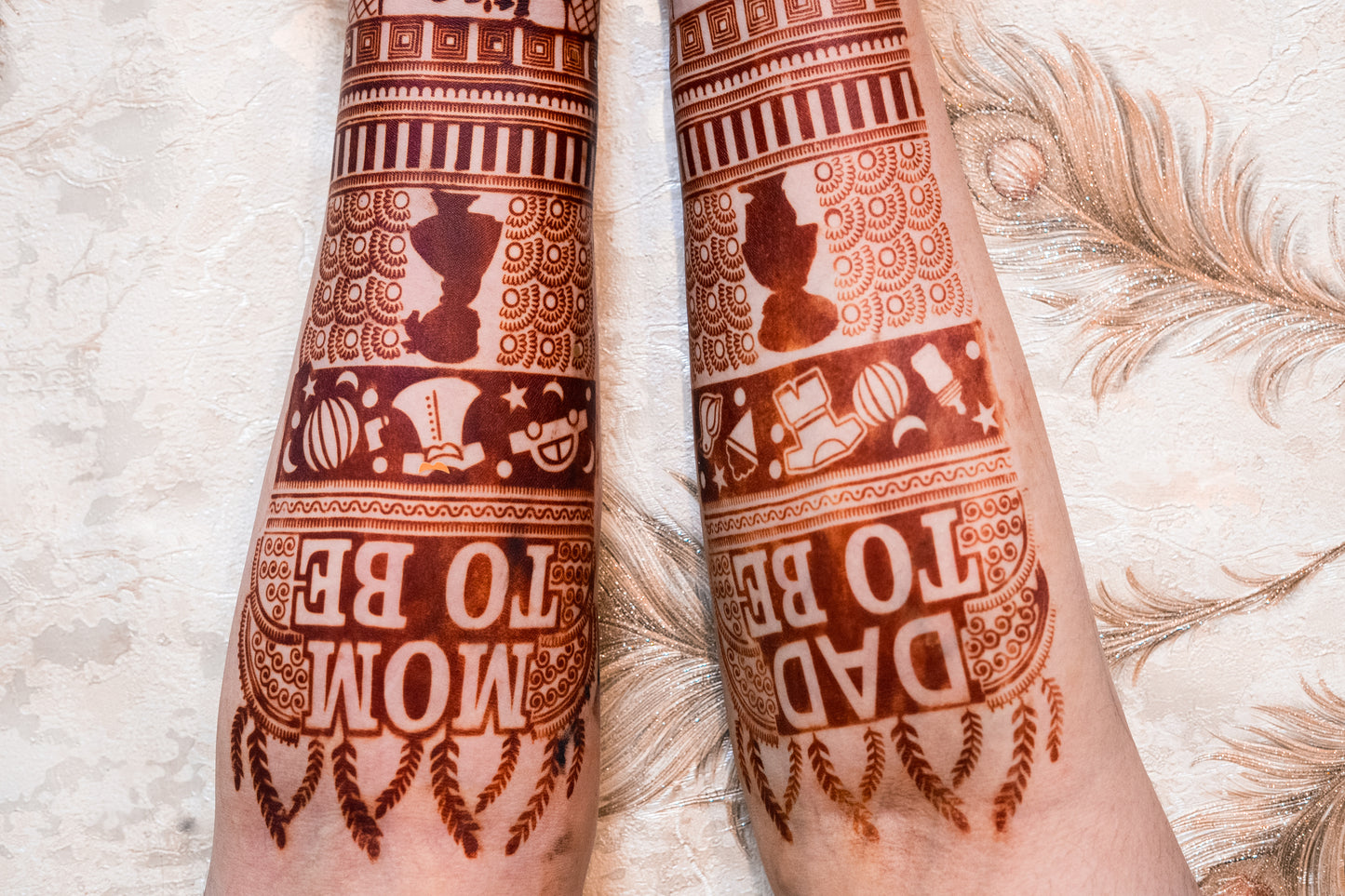 Baby Shower Mehndi Stencil AHBS01