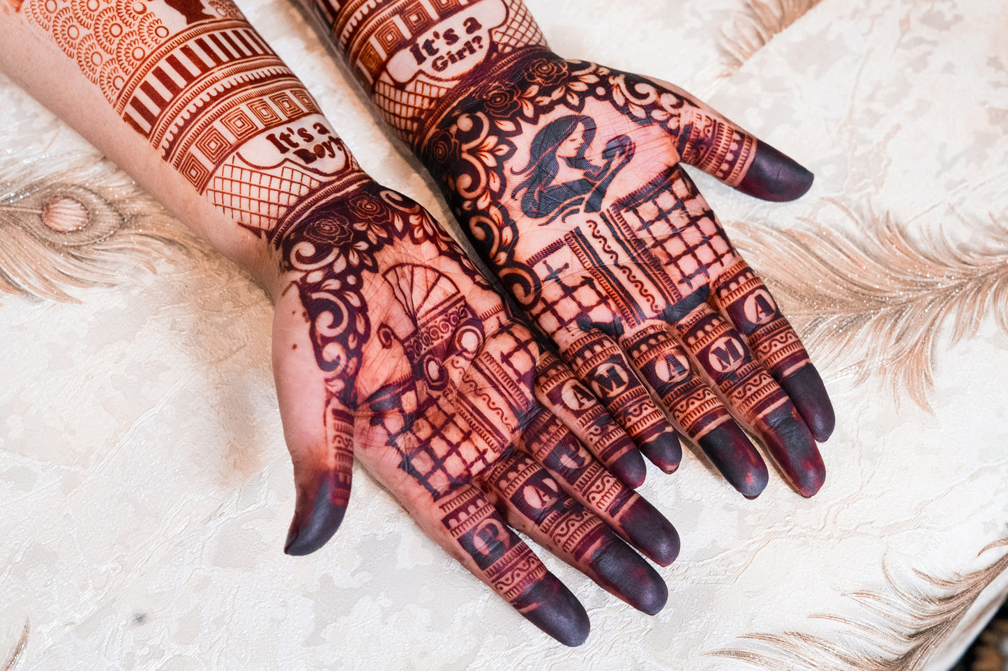 Baby Shower Mehndi Stencil AHBS01