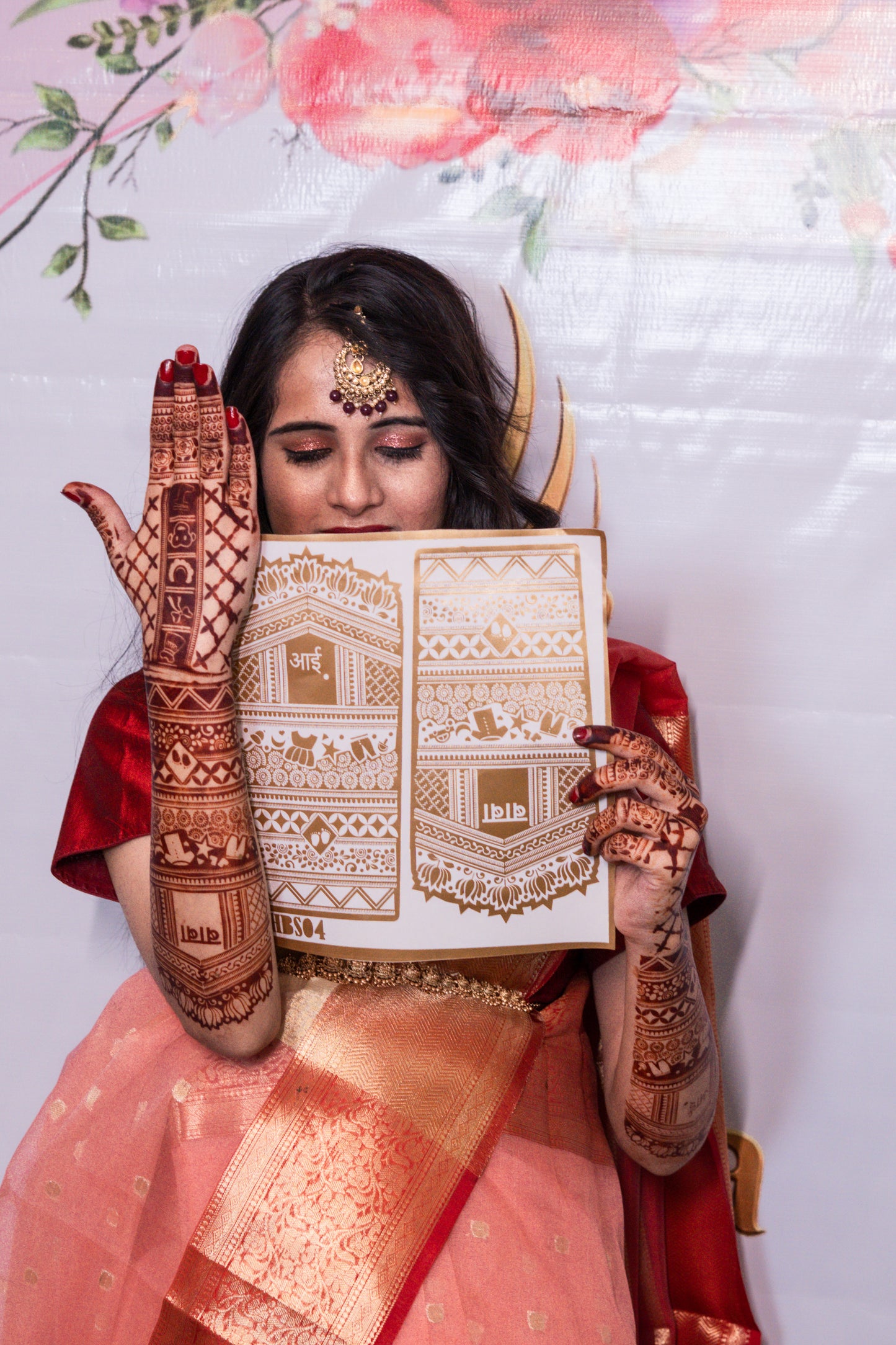 Baby Shower Mehndi Stencil AHBS04