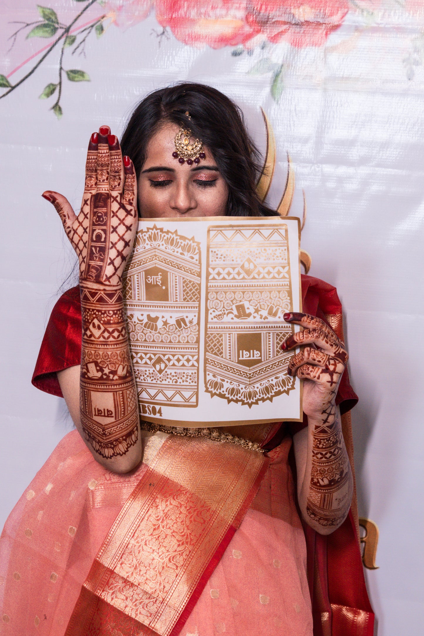 Baby Shower Mehndi Stencil AHBS04