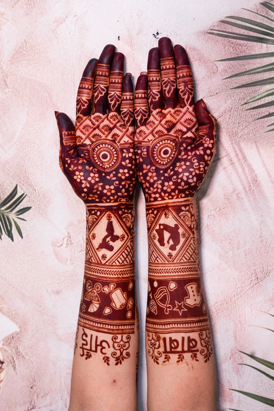 Baby Shower Mehndi Stencil AHBS03