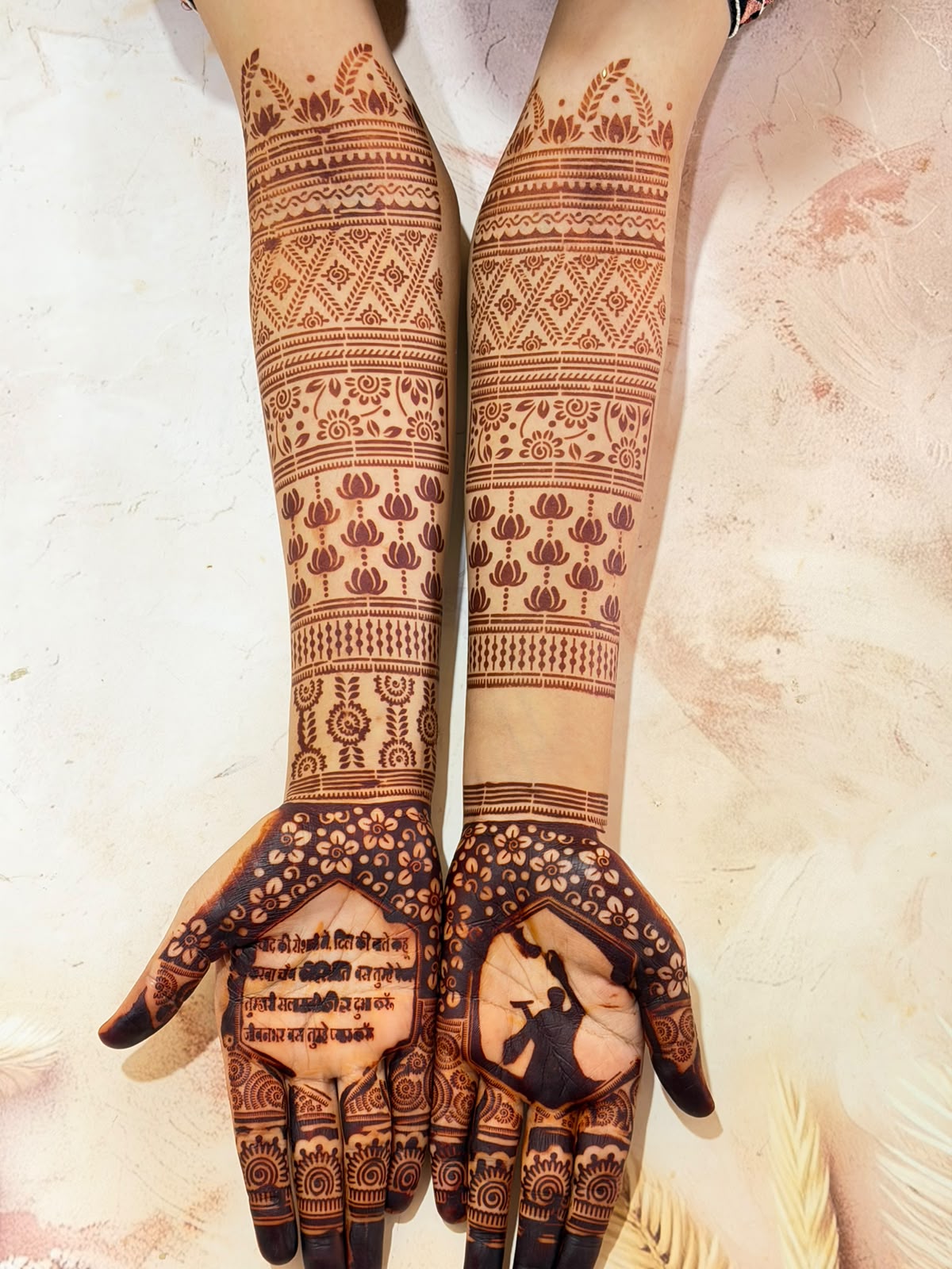 Karwachauth Mehendi Stencil  AHKD07 (SLIM HANDS)