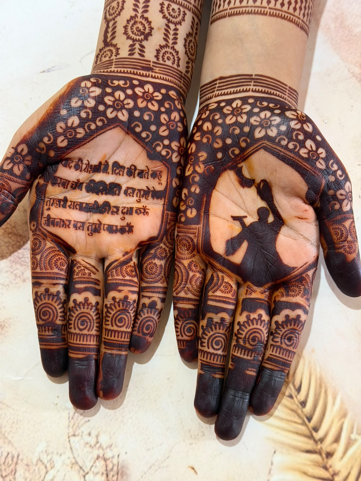 Karwachauth Mehendi Stencil  AHKD07 (SLIM HANDS)