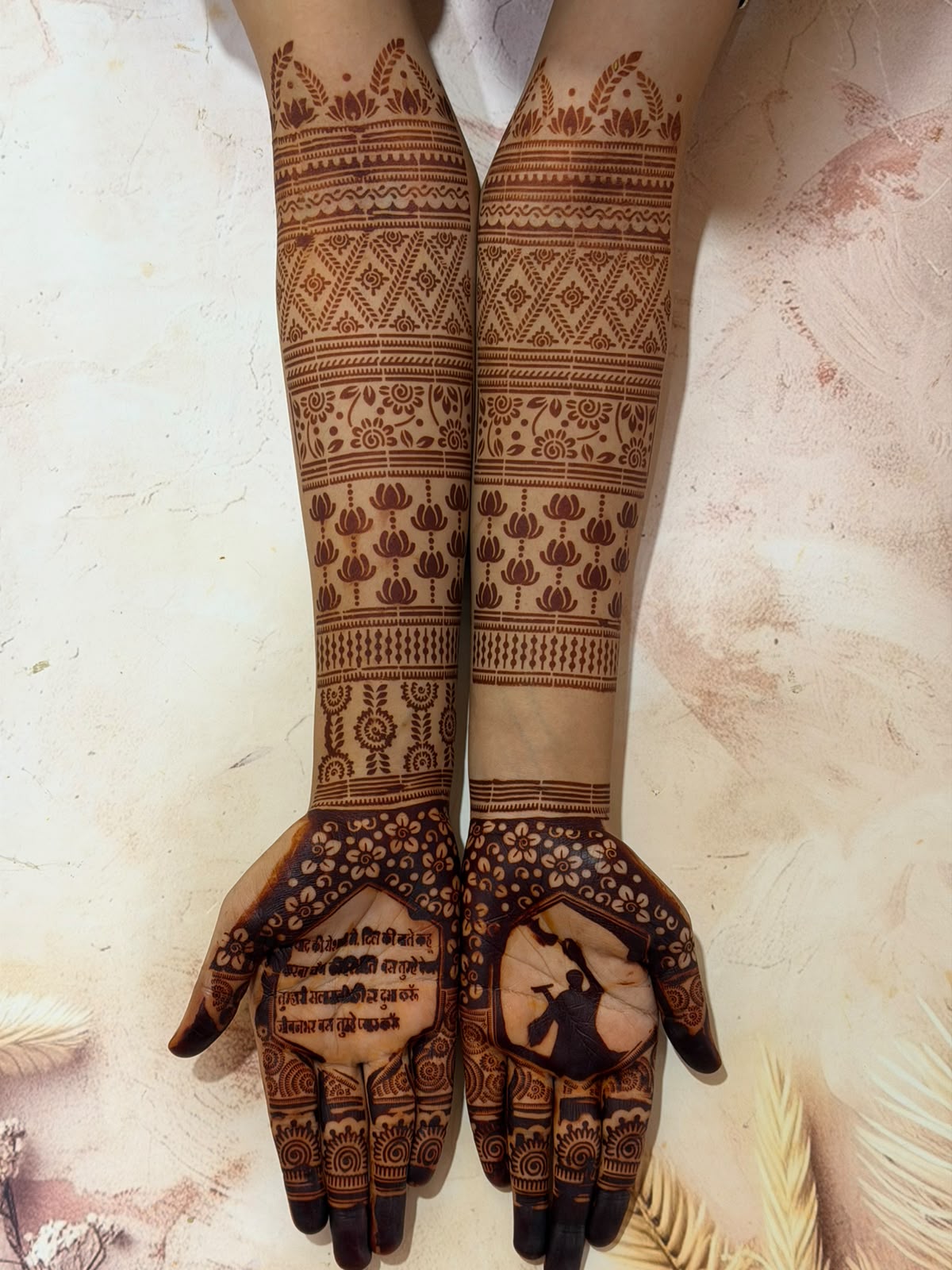 Karwachauth Mehendi Stencil  AHKD07 (SLIM HANDS)