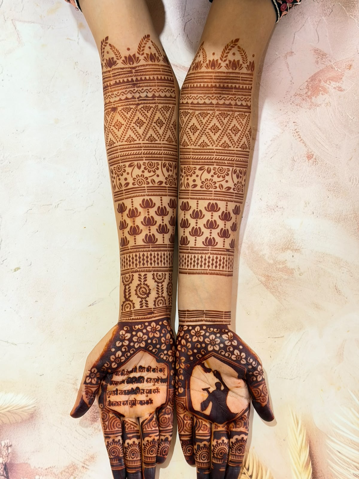 Karwachauth Mehendi Stencil  AHKD07 (SLIM HANDS)