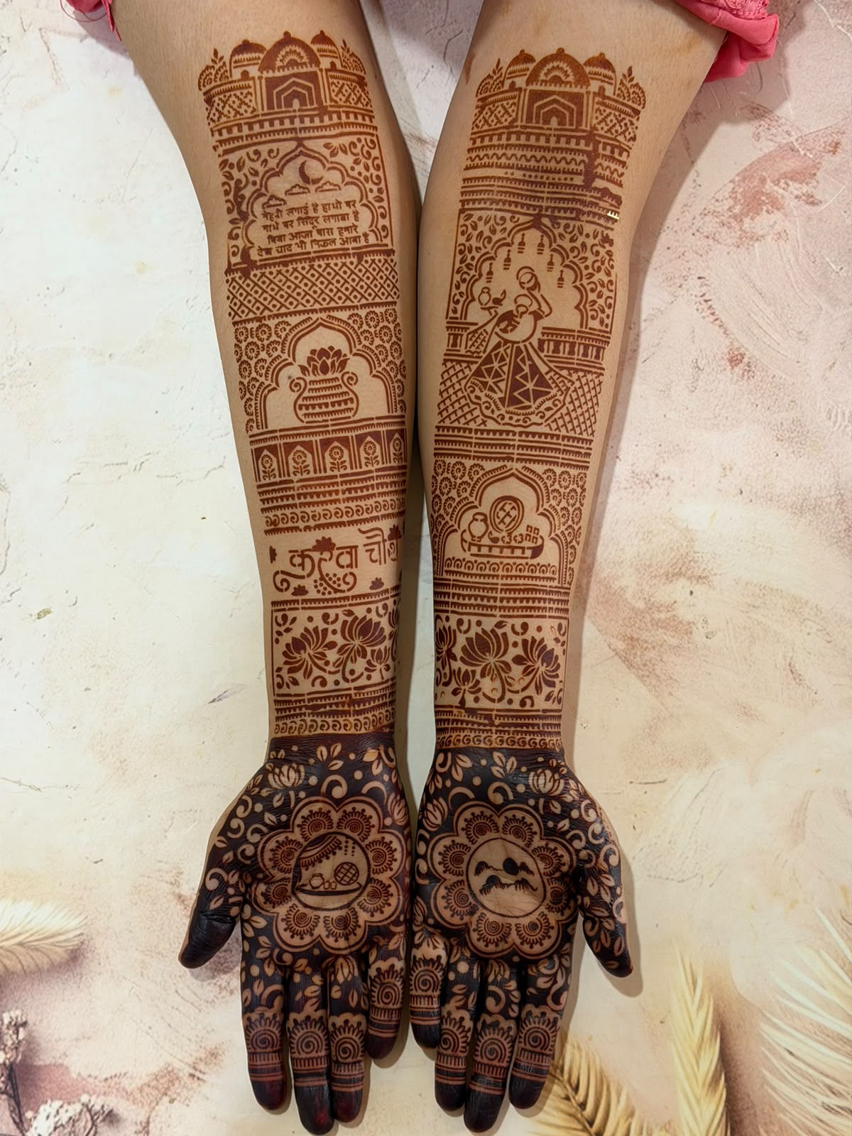 Karwachauth Mehendi Stencil  AHKD08 (SLIM HANDS)