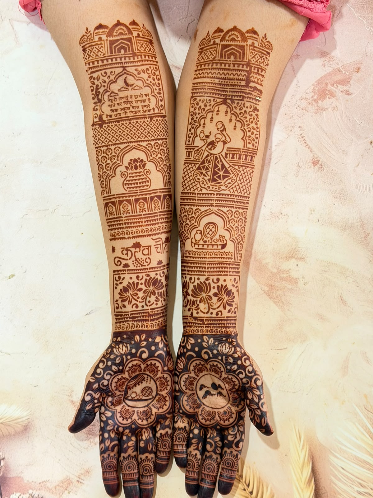 Karwachauth Mehendi Stencil  AHKD08 (SLIM HANDS)