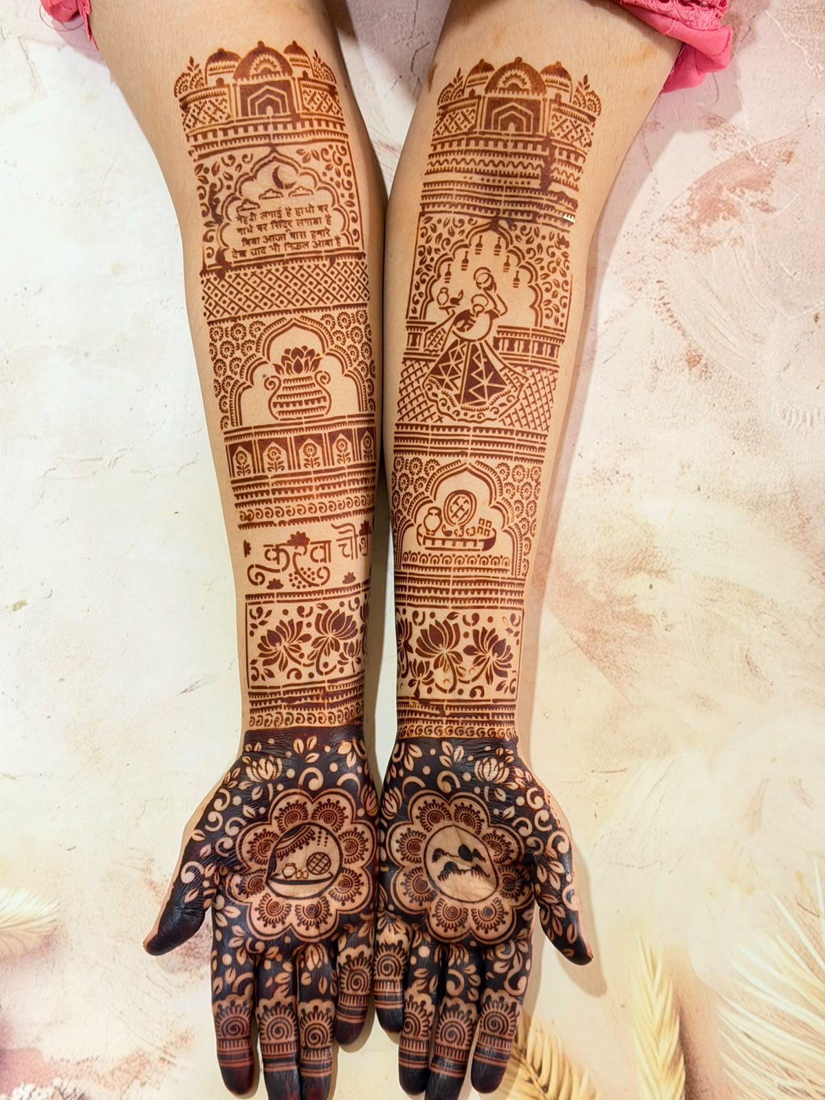 Karwachauth Mehendi Stencil  AHKD08 (SLIM HANDS)