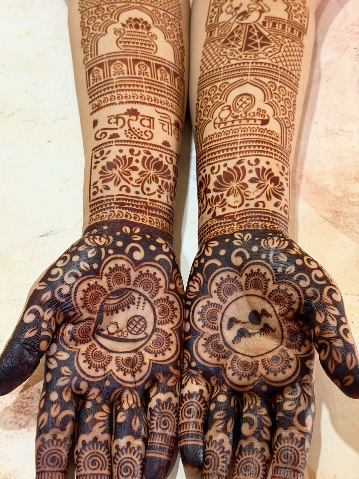 Karwachauth Mehendi Stencil  AHKD08 (SLIM HANDS)