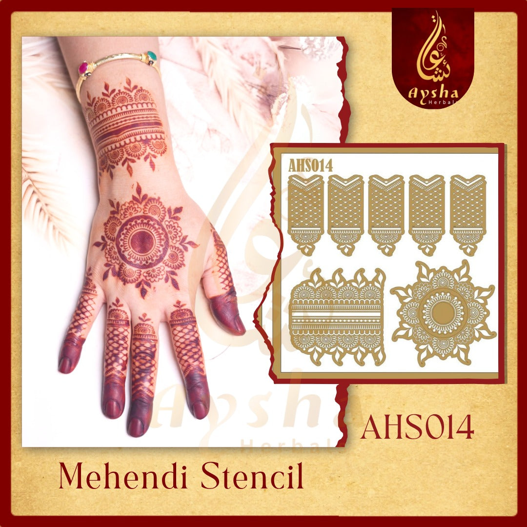 Mehendi Stencil AHSO14